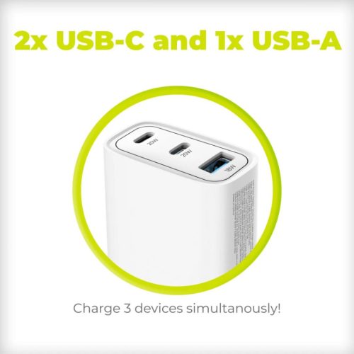 Mobile Origin GaN 40W Wall Charger MO13, 1 USB-A + 2 USB-C