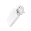 FIXED Slim Traveller 2xUSB-C utazási töltő világadapter GaN 45W, fehér