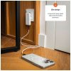FIXED Slim Traveller 2xUSB-C utazási töltő világadapter GaN 45W, fehér
