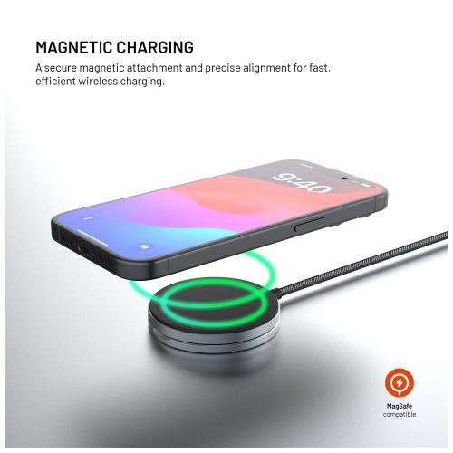 FIXED Wireless töltő Magsafe támogatással, szürke