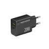 Esperanza Quich Power Charger 20W USB-C PD 20W / USB-A QC 3.0 18W Black