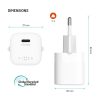 FIXED Mini USB-C Travel-Charger 20W White