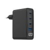 Gembird 4-port 100W GaN USB fast charger LCD Black