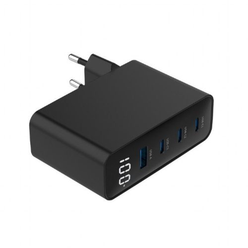 Gembird 4-port 100W GaN USB fast charger LCD Black