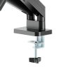 Gembird Desk mounted adjustable double monitor arm 17"-32" Black
