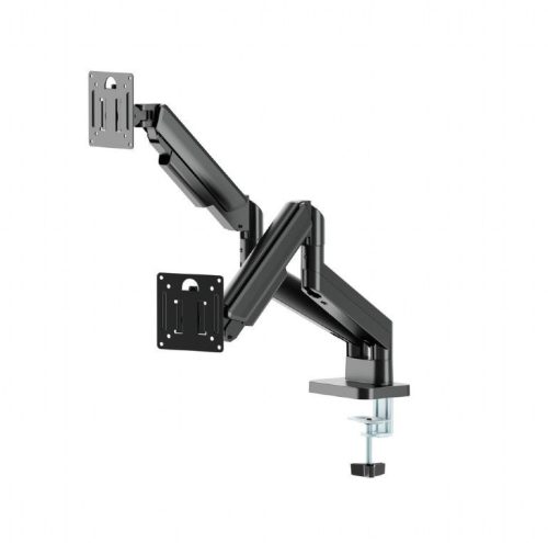 Gembird Desk mounted adjustable double monitor arm 17"-32" Black