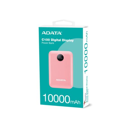 A-Data C100 Digital Display 10000mAh PowerBank Pink