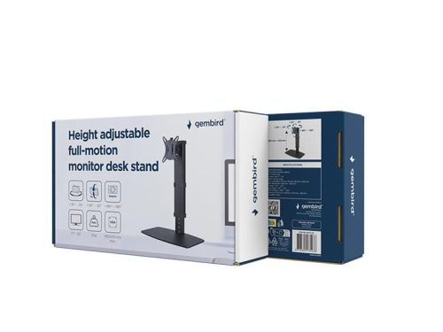 Gembird MS-D1ST-02 Height adjustable full-motion monitor desk stand 17"-32" Black