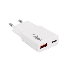 Akyga AK-CH-27 USB-A/USB-C PD 30W Quick Charge 3.0 GaN White