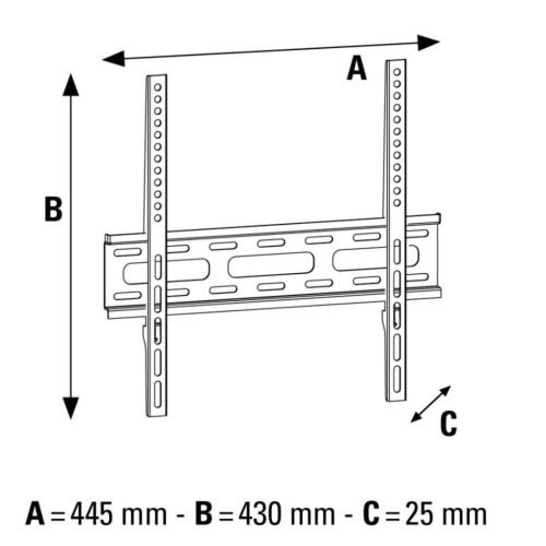 Hama Fix TV Wall Bracket 3 Stars 165cm (65") Black