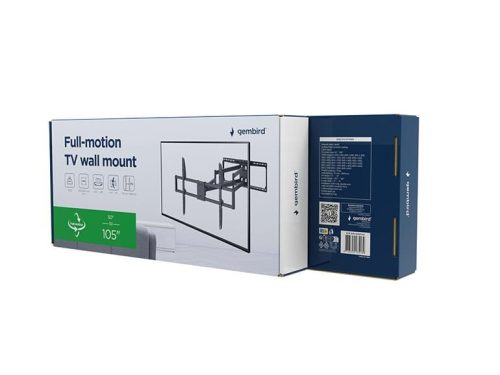 Gembird WM-105ST-01 Full motion TV wall mount  50"-105" Black