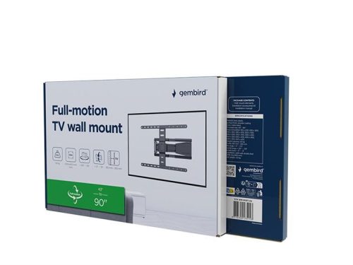Gembird WM-90ST-02 Full Motion TV Wall Mount  43"-90" Black
