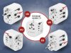 Gembird Grounded universal travel power adapter 15W White