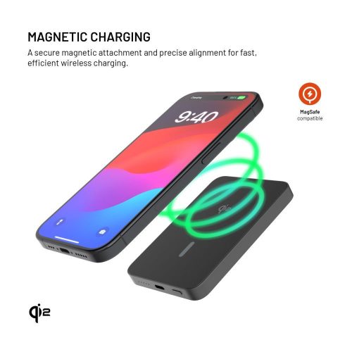 FIXED MagZen 5 Qi2 külső akkumlátor 5000 mAh, fekete