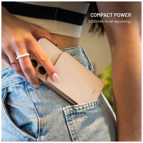 FIXED MagZen 5 Qi2 külső akkumlátor 5000 mAh, rózsaszín