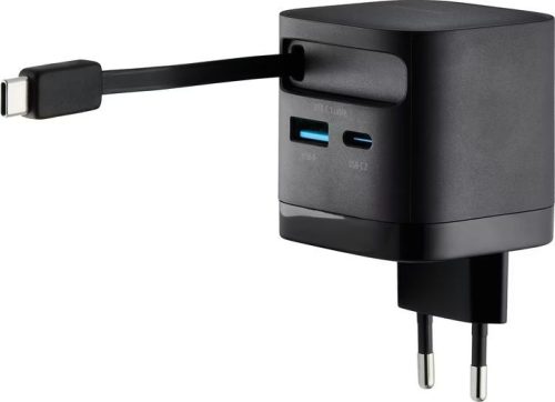 Intenso Compact Fast Charger 65W USB-C/USB-A Black