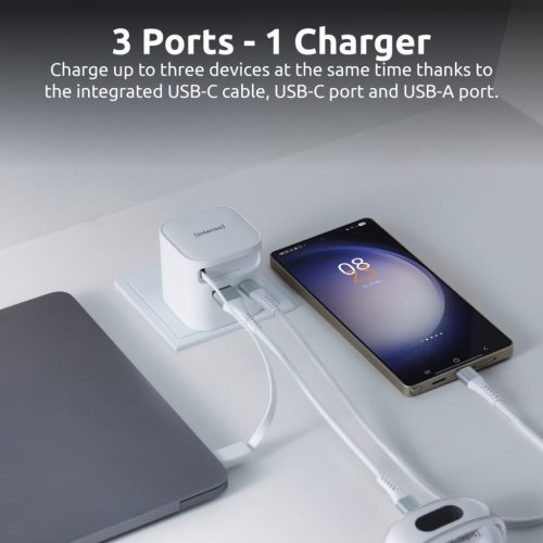 Intenso Compact Fast Charger 65W USB-C/USB-A White