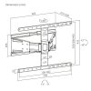 ACT Full motion TV Wall Mount ultra slim 43"-90" Black