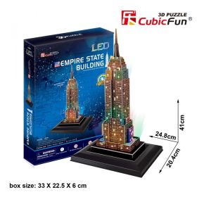   3d LED világítós puzzle: Empire State Building (USA) Cubicfun épület makett Cubic Fun