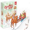 3D puzzle: Rénszarvas szánnal, ledes világítással