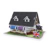 3D World style puzzle: Tea ház - Egyesült Királyság épületei - CubicFun 3d puzzle makettek
