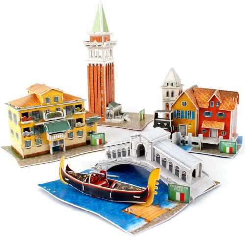 3D World style puzzle: Ház Velencében - Olaszország épületei - CubicFun 3d puzzle makettek