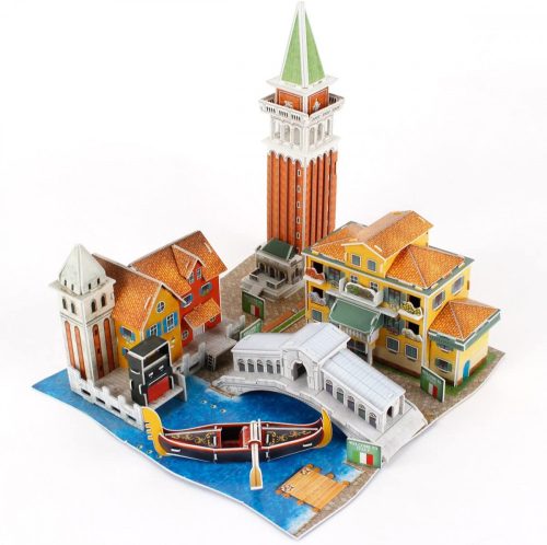 3D World style puzzle: Ház Velencében - Olaszország épületei - CubicFun 3d puzzle makettek