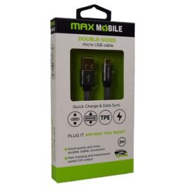 MICRO USB TELEFON TÖLTŐKÁBEL, ADATKÁBEL, EZÜST 2m