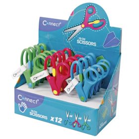   Olló 13cm, iskolai a fogón nyitás rásegítővel, Connect,