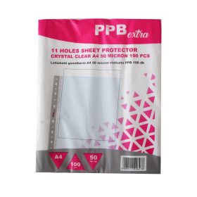   Genotherm lefűzhető, A4, 50 micron víztiszta PPB Extra 100 db/csomag,