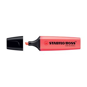   Szövegkiemelő 2-5mm, vágott hegyű, STABILO Boss original piros
