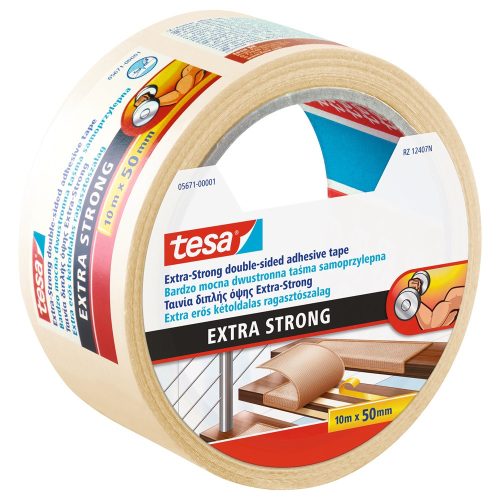 Ragasztószalag kétoldalas, 50mmx10m Extra erős Tesa