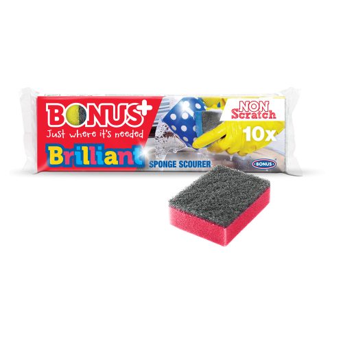 Mosogatószivacs 10 db/csomag Bonus+ Brilliant_B513