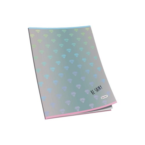 Füzet A5, 40lap, kockás 80g. papír, glitteres Connect