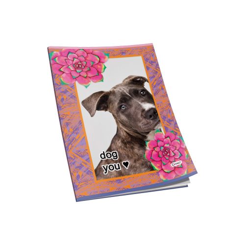 Füzet A5, 40lap, kockás 80g. papír, glitteres Connect