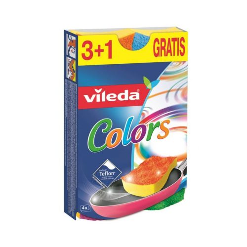 Mosogatószivacs Pur Active 3+1 Vileda Colors_F17881
