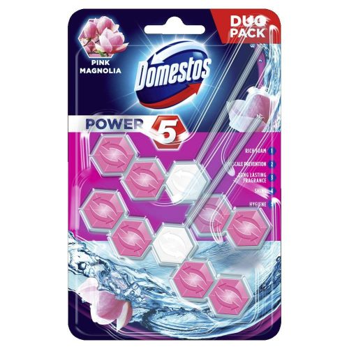 WC illatosító 2 x 55 g  Power5 Domestos Pink Mangolia
