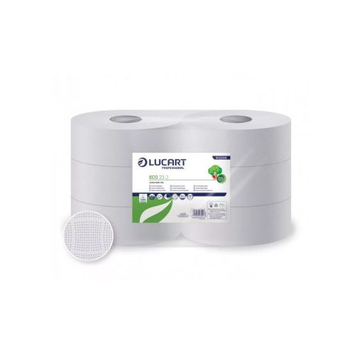 Toalettpapír 2 rétegű közületi átmérő: 23 cm 6 tekercs/karton 23 J EcoLucart_812206 fehér
