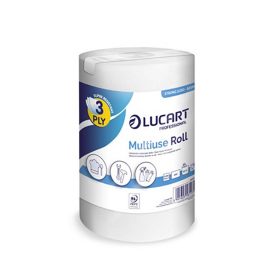   Kéztörlő 3 rétegű tekercses egyesével csomagolt Strong 3.250 Lucart_821642 hófehér