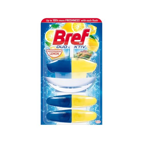 WC illatosító utántöltő 3 x 50 ml Bref Duo Aktiv Lemon