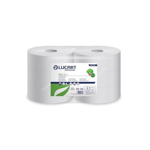 Toalettpapír 2 rétegű közületi átmérő: 28 cm 6 tekercs/karton 28 J EcoLucart_812208 fehérített