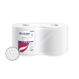   Ipari törlő 1 rétegű átmérő: 28 cm hófehér 370 lap/tekercs 2 tekercs/karton Texicell Power 370 - 65 Gsm Lucart_851255