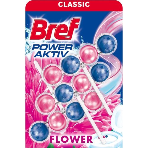 WC illatosító golyós 3 x 50 g Bref Power Aktiv Fresh Flower