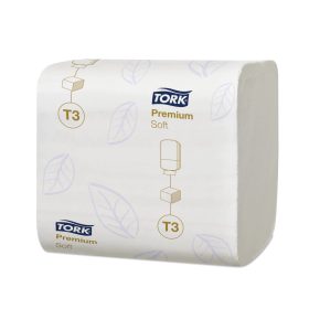   Toalettpapír 2 rétegű hajtogatott 100% cellulóz 252 lap/csomag 30 csomag/karton T3 Soft Folded Tork_114273 hófehér
