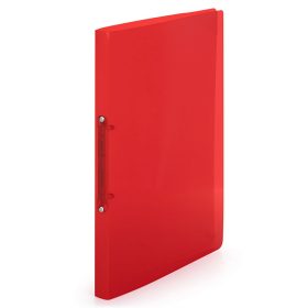   Gyűrűskönyv A4, 2 gyűrűs 2cm gerinc áttetsző PP, Karton P+P Lines piros