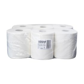   Kéztörlő 2 rétegű tekercses átmérő: 19 cm 100% cellulóz 92 m/tekercs 6 tekercs/karton_hófehér