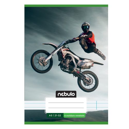 Füzet, A5, 4. osztályos vonalas, 21-32, Vagány minták, II., 16 db/csomag Nebulo