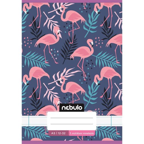 Füzet, A5, 3. osztályos vonalas, 12-32, Cuki minták, 16 db/csomag Nebulo