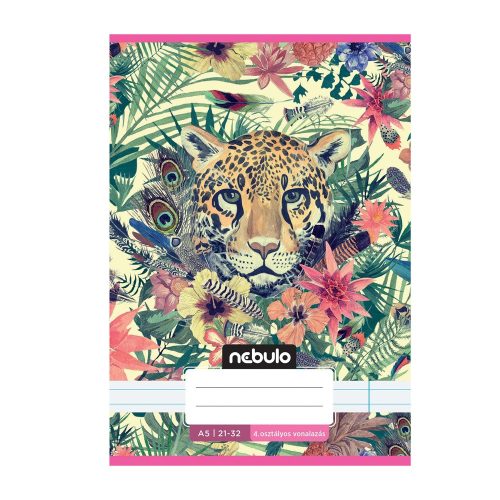 Füzet, A5, 4. osztályos vonalas, 21-32, Cuki minták, II., 16 db/csomag Nebulo