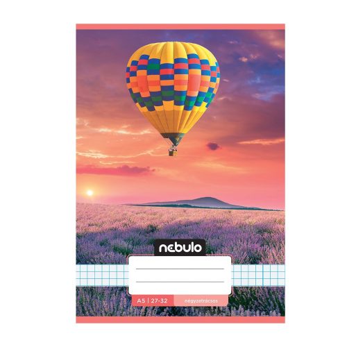 Füzet, A5, kockás, 27-32, Cuki minták, 16 db/csomag Nebulo